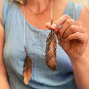 Copper Gorgeous-dubbele veren.insta