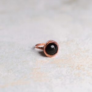 Ring met obsidiaan