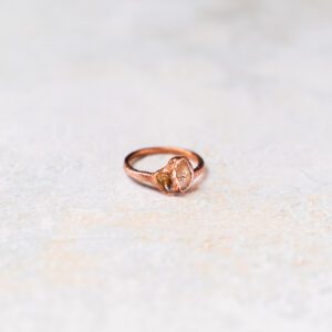 Ring met zirkoon oker