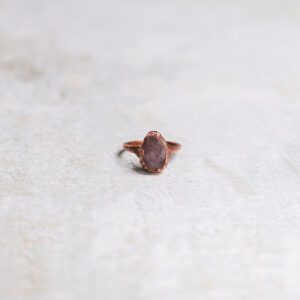 Ring met  roze amethist