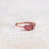 roze toermalijn ring koper