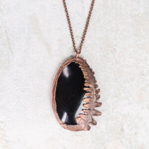 Obsidiaan met varenblad