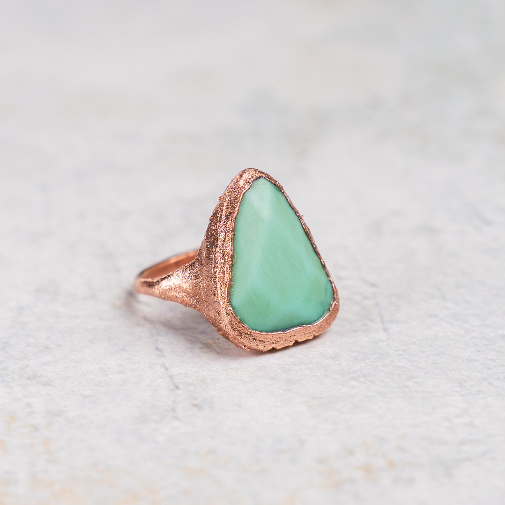 Ring met chrysopraas
