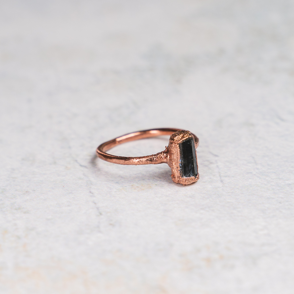 Ring met zwarte toermalijn - Afbeelding 3
